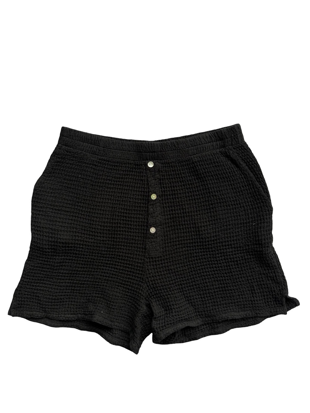 Donni Waffke Knit Shorts NWT MEDIUM Black Lounge - Picture 3 of 5